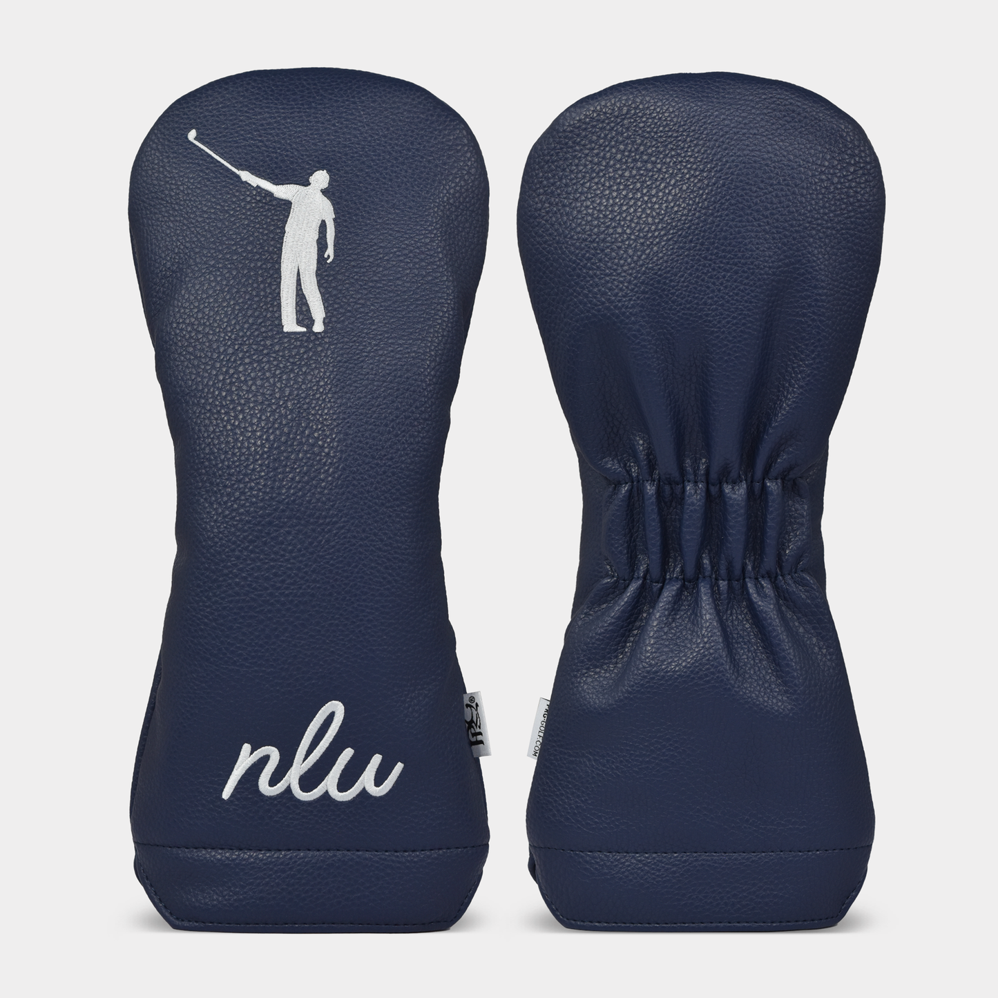 No Laying Up Vintage Wayward Drive & Script Initials Headcover | Navy (choose your size)