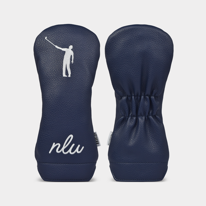 No Laying Up Vintage Wayward Drive & Script Initials Headcover | Navy (choose your size)