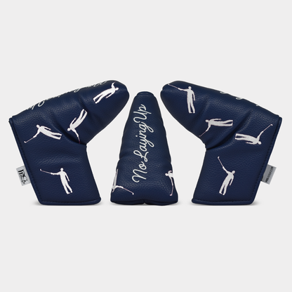 No Laying Up Dancing Waywards Blade Putter Cover | Navy & Grey