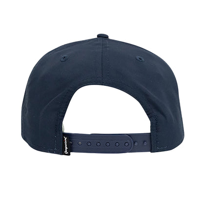 No Laying Up Modern Script Rope Hat | Navy w/ White Rope