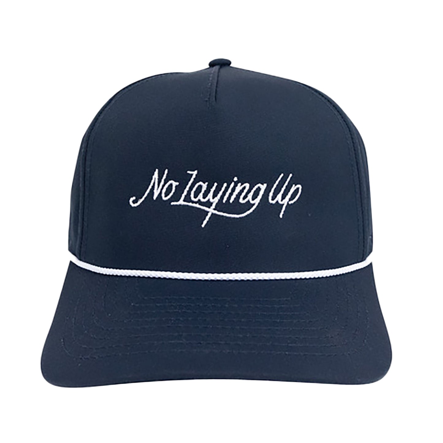 No Laying Up Modern Script Rope Hat | Navy w/ White Rope