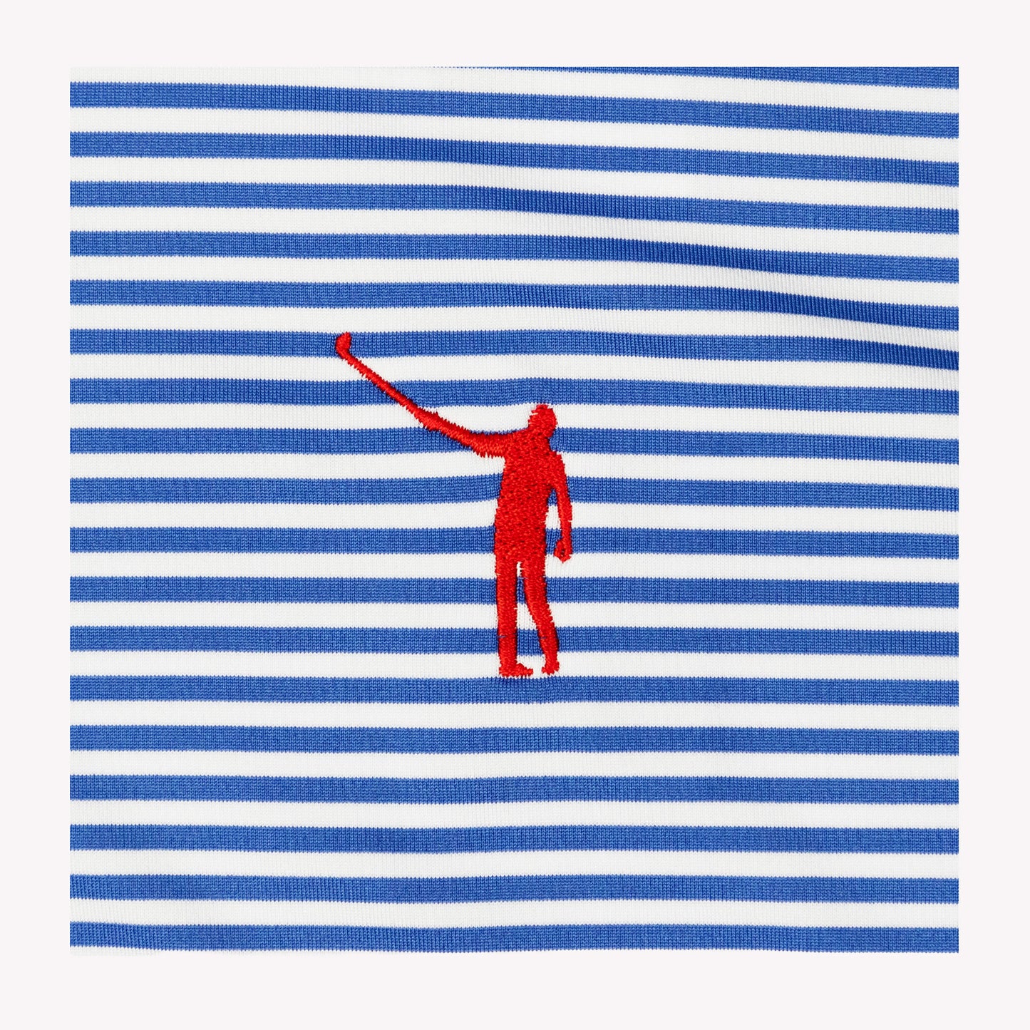 NLU x Rhoback The Birdie Performance Polo | Short Stop Blue & White