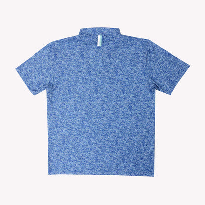 NLU x Rhoback Printed Performance Polo | The Deep Sea