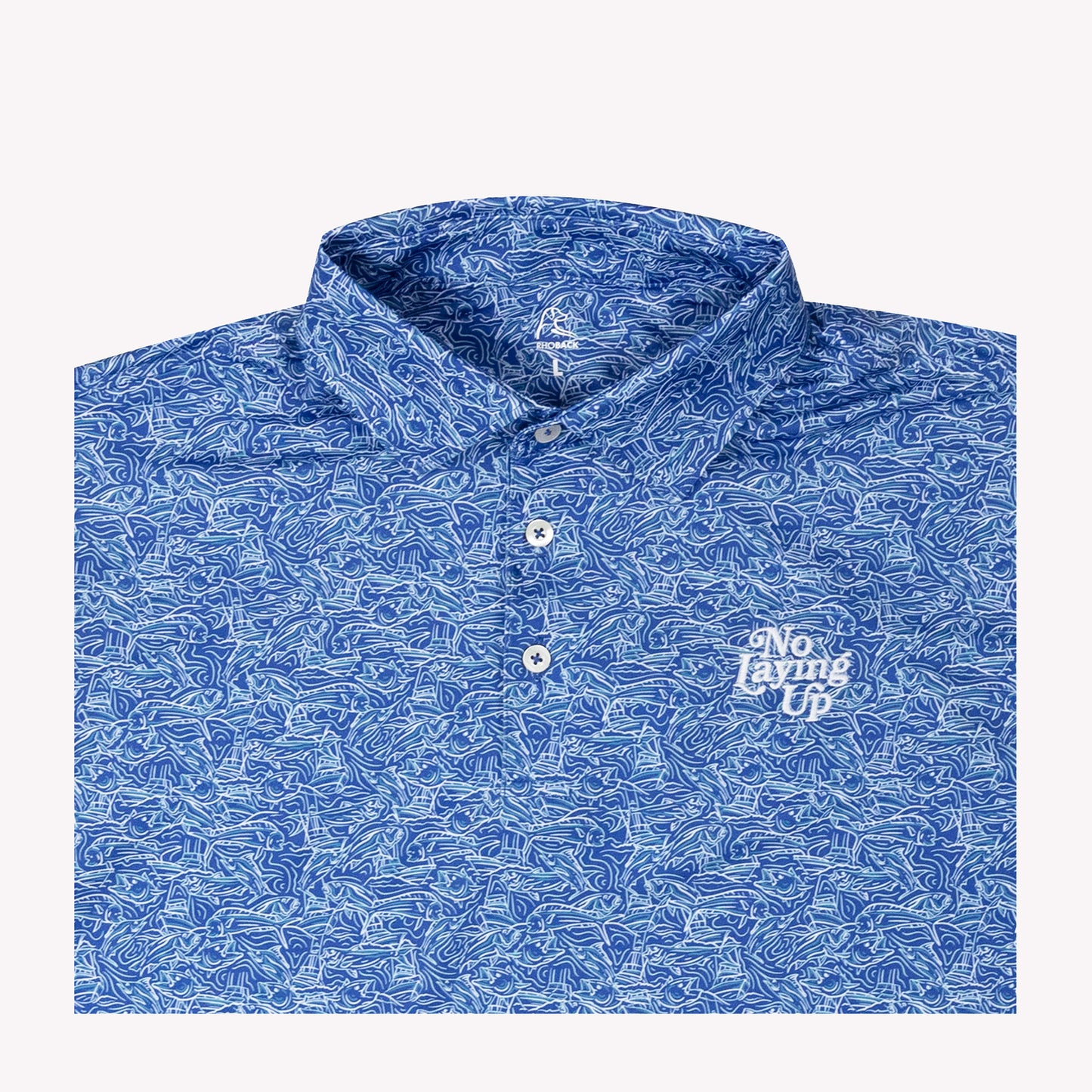 NLU x Rhoback Printed Performance Polo | The Deep Sea