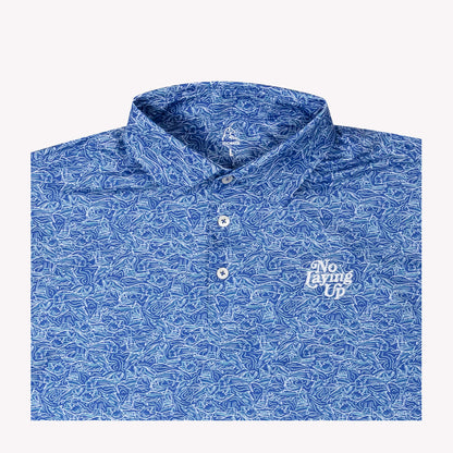 NLU x Rhoback Printed Performance Polo | The Deep Sea