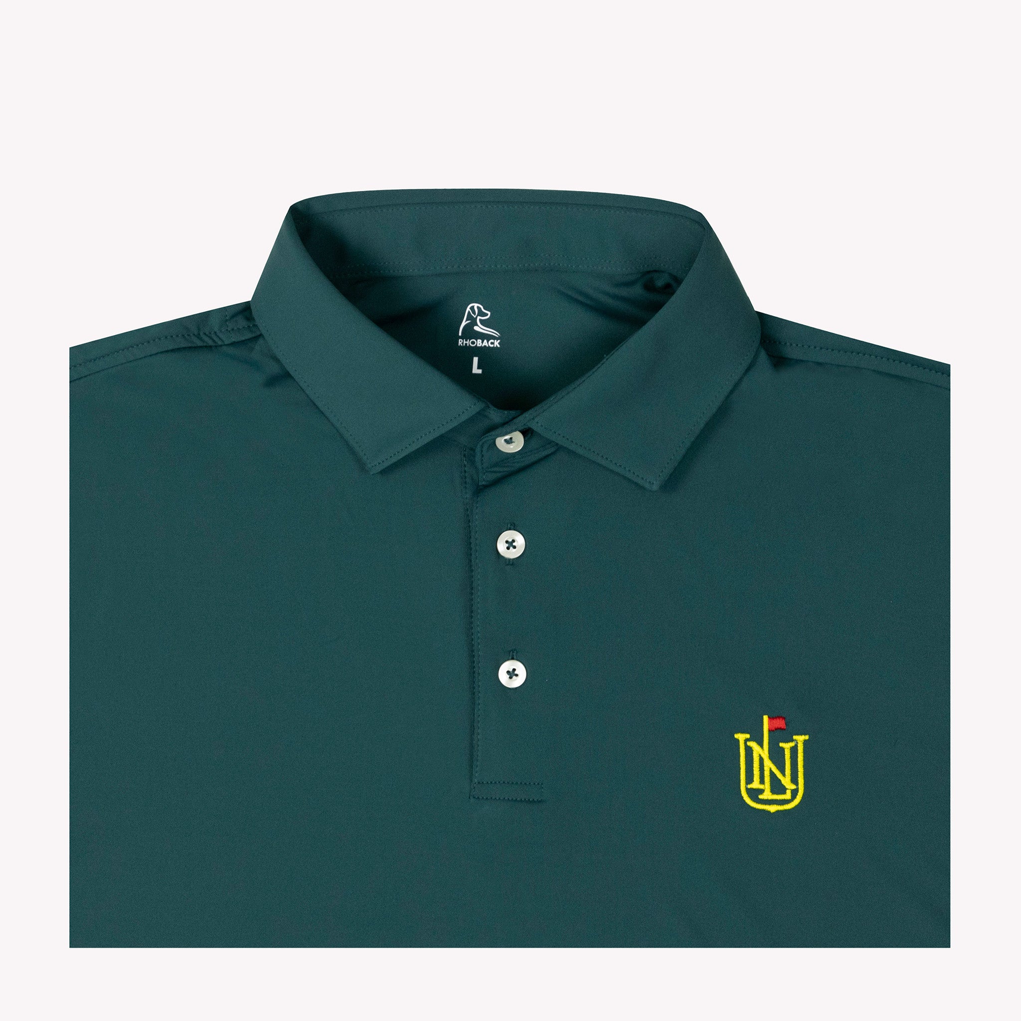NLU x Rhoback Solid Performance Polo | Ponderosa Green – No Laying Up