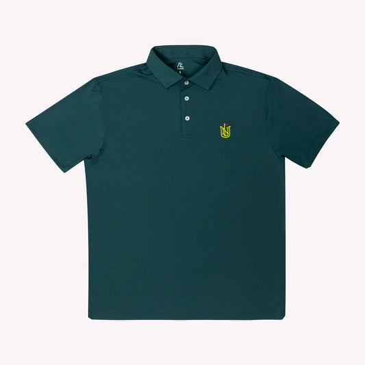 NLU x Rhoback Solid Performance Polo | Ponderosa Green