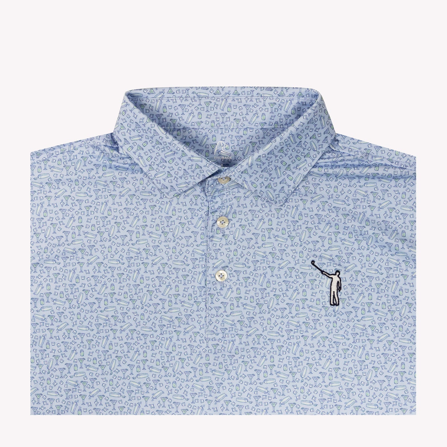NLU x Rhoback Printed Performance Polo | The House Marg