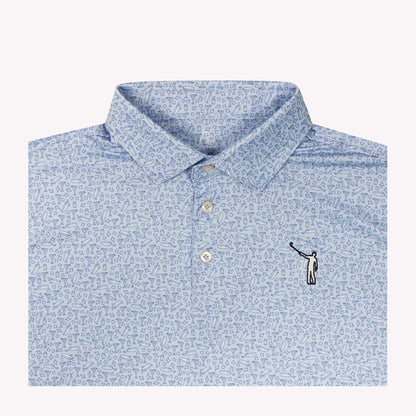 NLU x Rhoback Printed Performance Polo | The House Marg