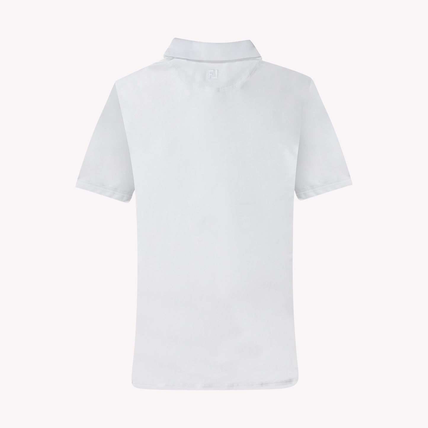 NLU x FJ Ladies Solid Short Sleeve Polo | White w/ Navy