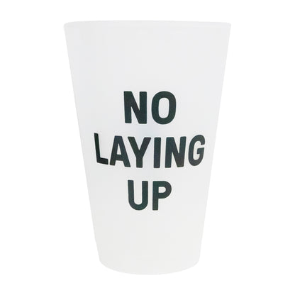 Stadium Cups | Frosted White w/ Green print (pack of 6)