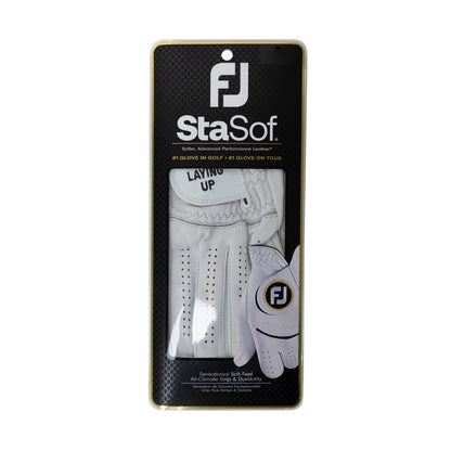No Laying Up X FootJoy StaSof Golf Glove - Men's | Navy Wordmark