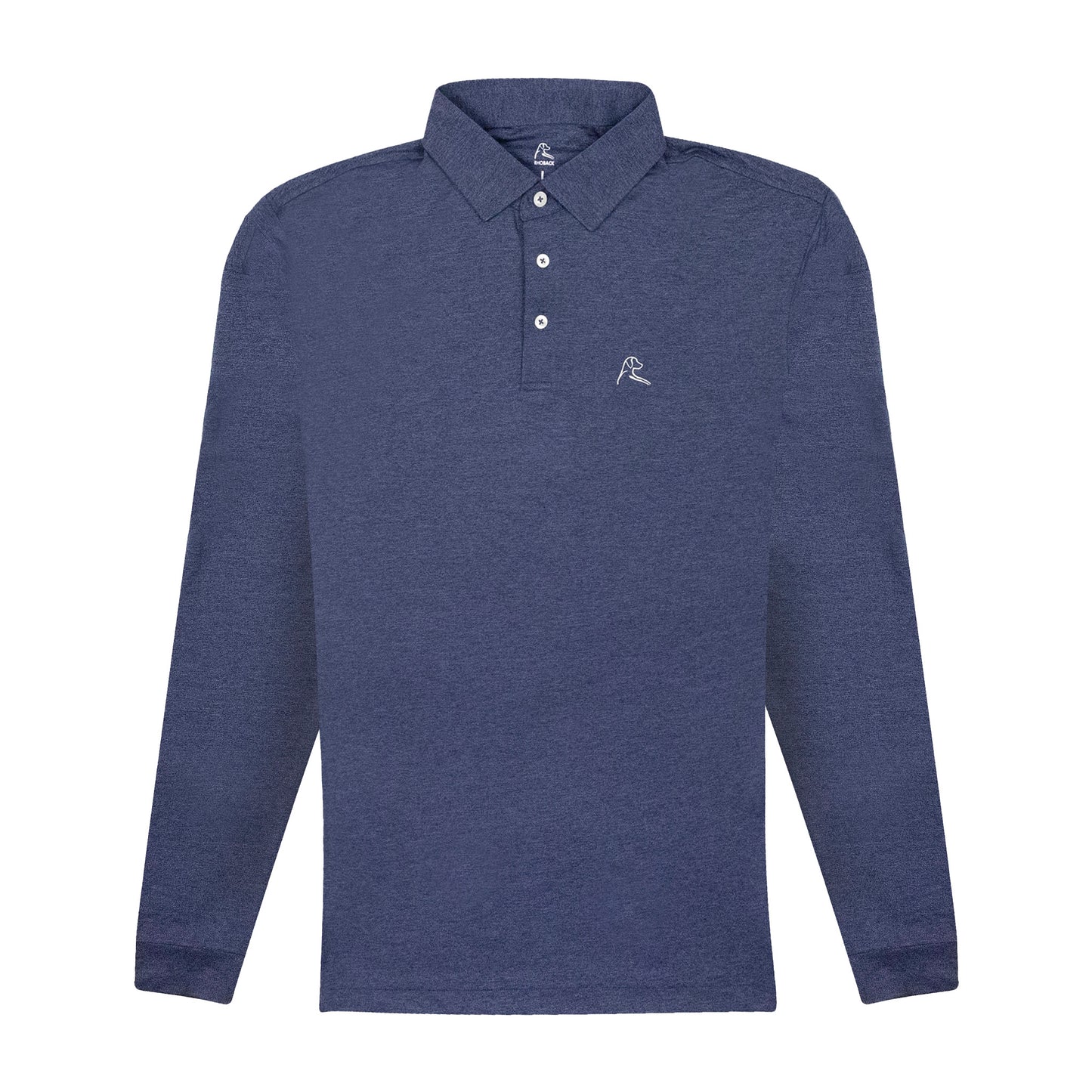 NLU x Rhoback Performance Long Sleeve Polo | Annapolis Blue