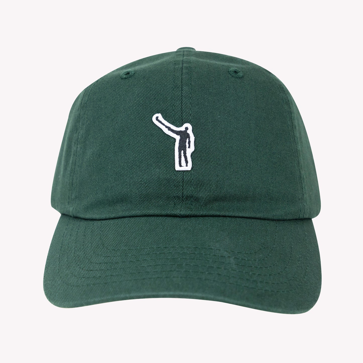 No Laying Up Cotton Dad Hat | Dark Green w/ Wayward Drive Micropatch