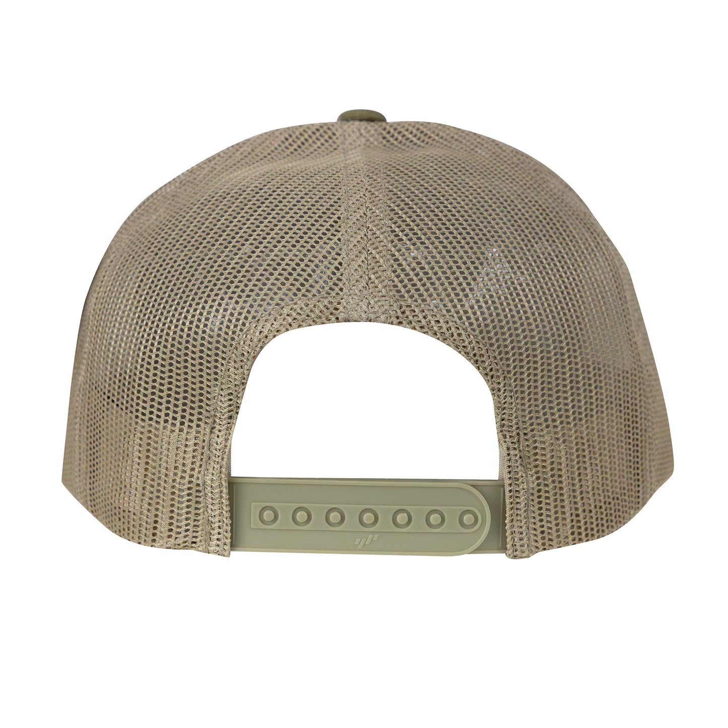 No Laying Up Wayward Patch Trucker Hat | Khaki Camo w/ White, Green, & Light Blue Patch