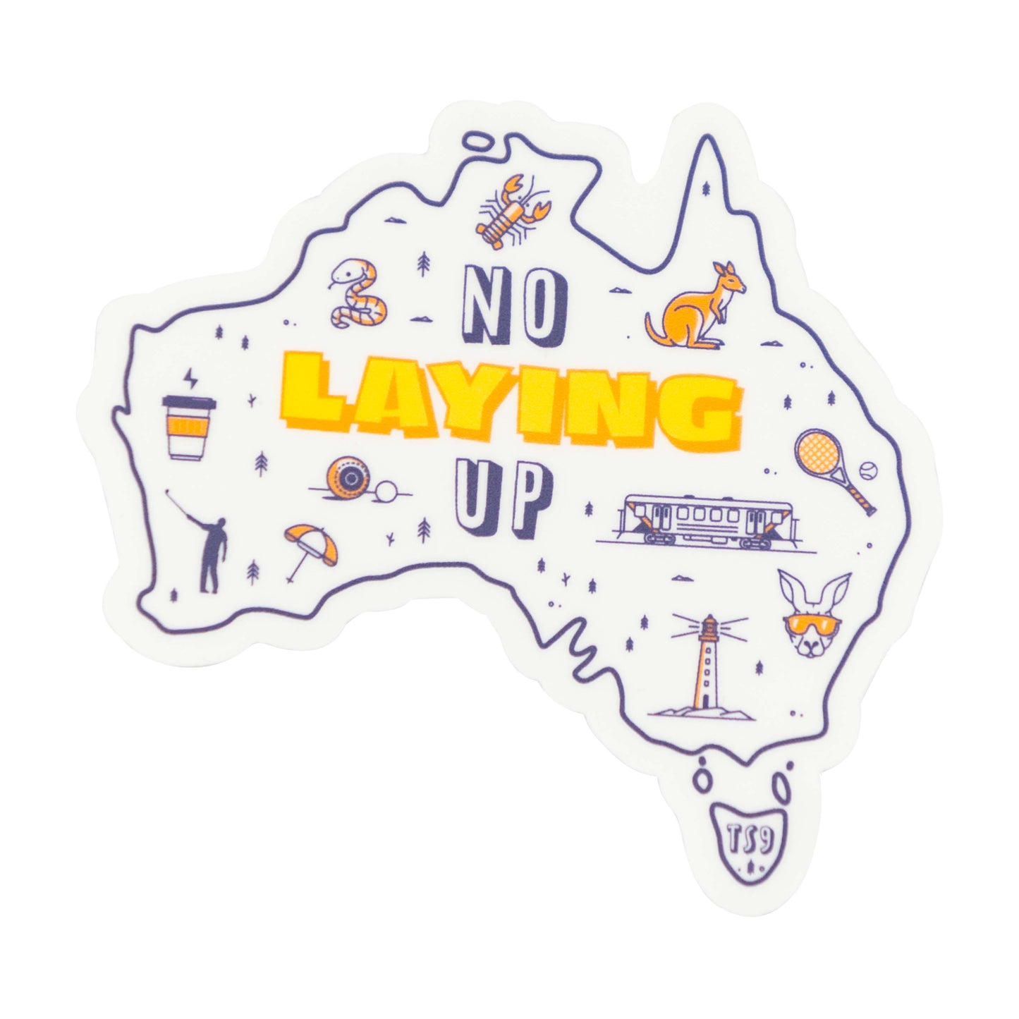 No Laying Up Wayward Tourist Sauce 9: Australia Map Sticker