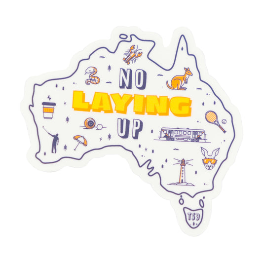 No Laying Up Wayward Tourist Sauce 9: Australia Map Sticker
