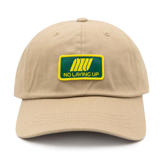 NLU Spring Airline Dad Hat | Khaki w/ Green & Yellow Patch