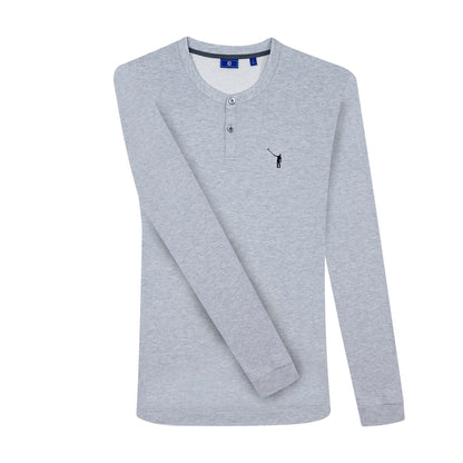 NLU x FJ French Terry Henley | Heathered Cliff Grey