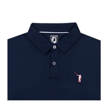 NLU x FJ Solid Lisle Polo | Navy w/ Two-toned Wayward (Athletic Fit)