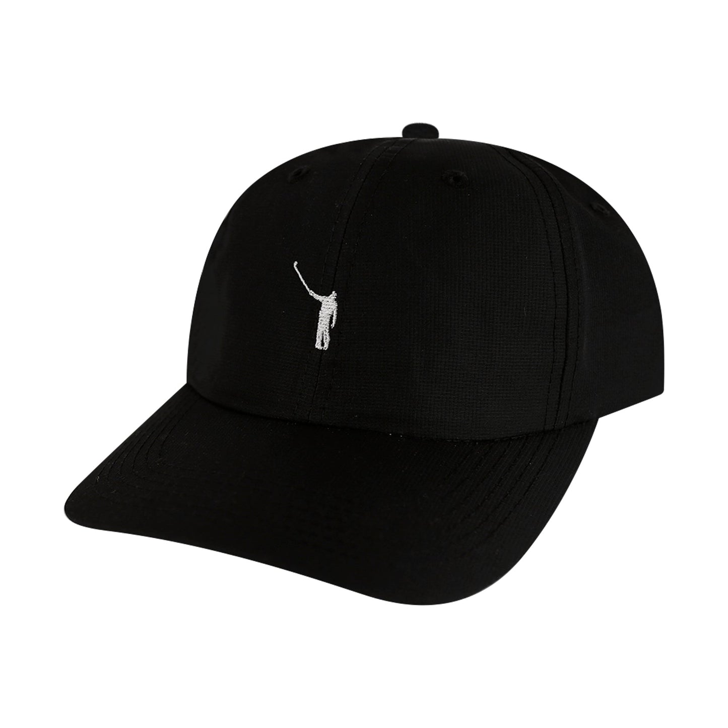 No Laying Up Small Fit Performance Logo Hat | Black w/ White Logo