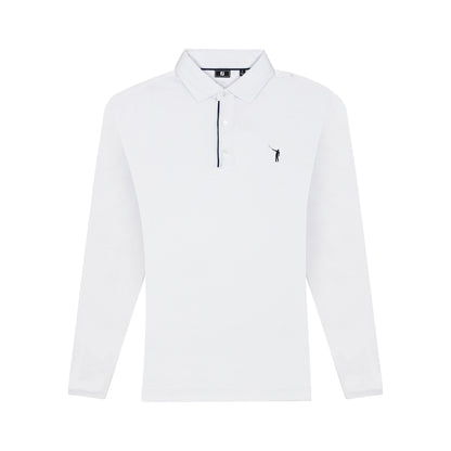 NLU x FJ Long Sleeve Sun Protection Polo | White