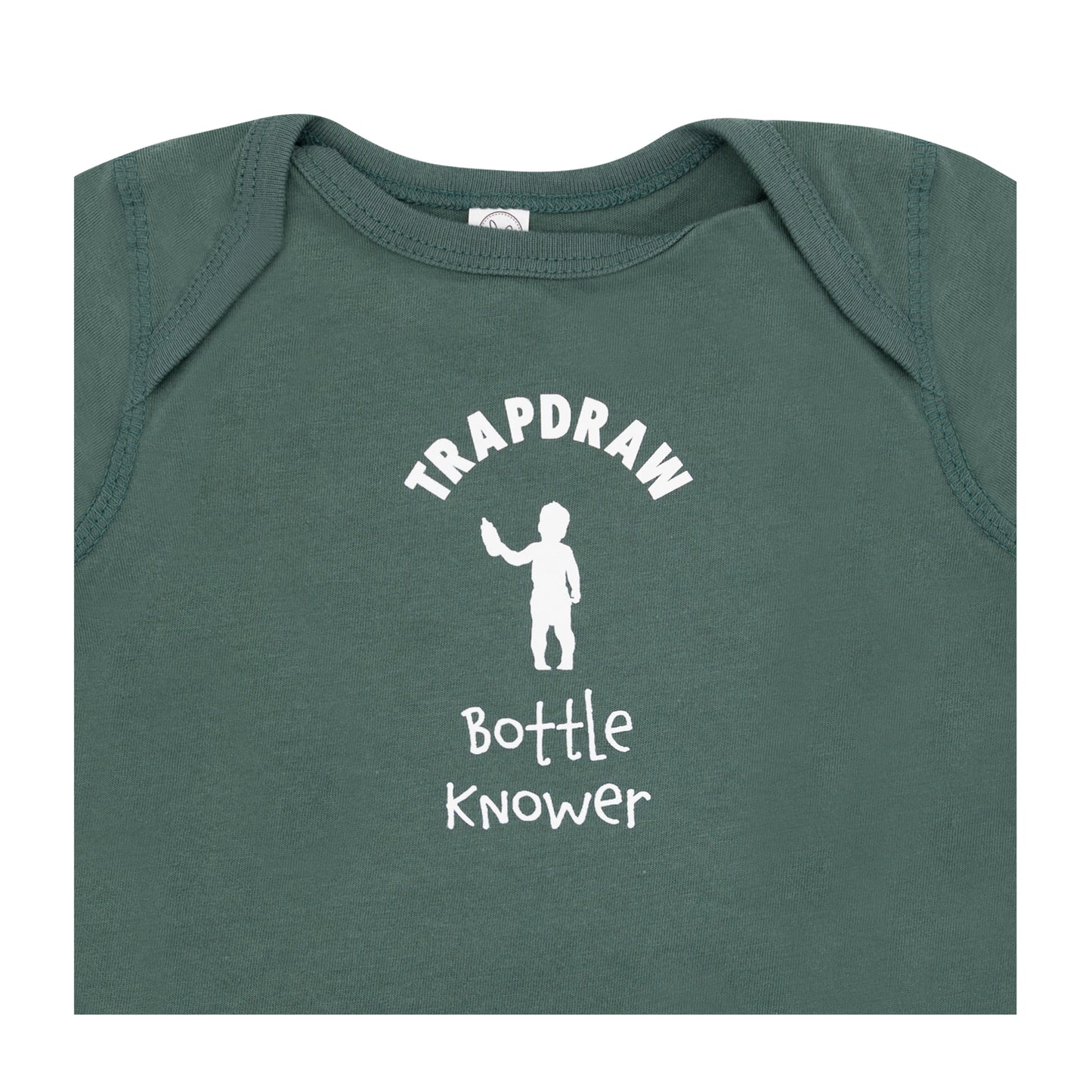 TrapDraw "Bottle Knower"  Onesie | Basil Green
