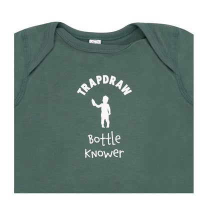 TrapDraw "Bottle Knower"  Onesie | Basil Green