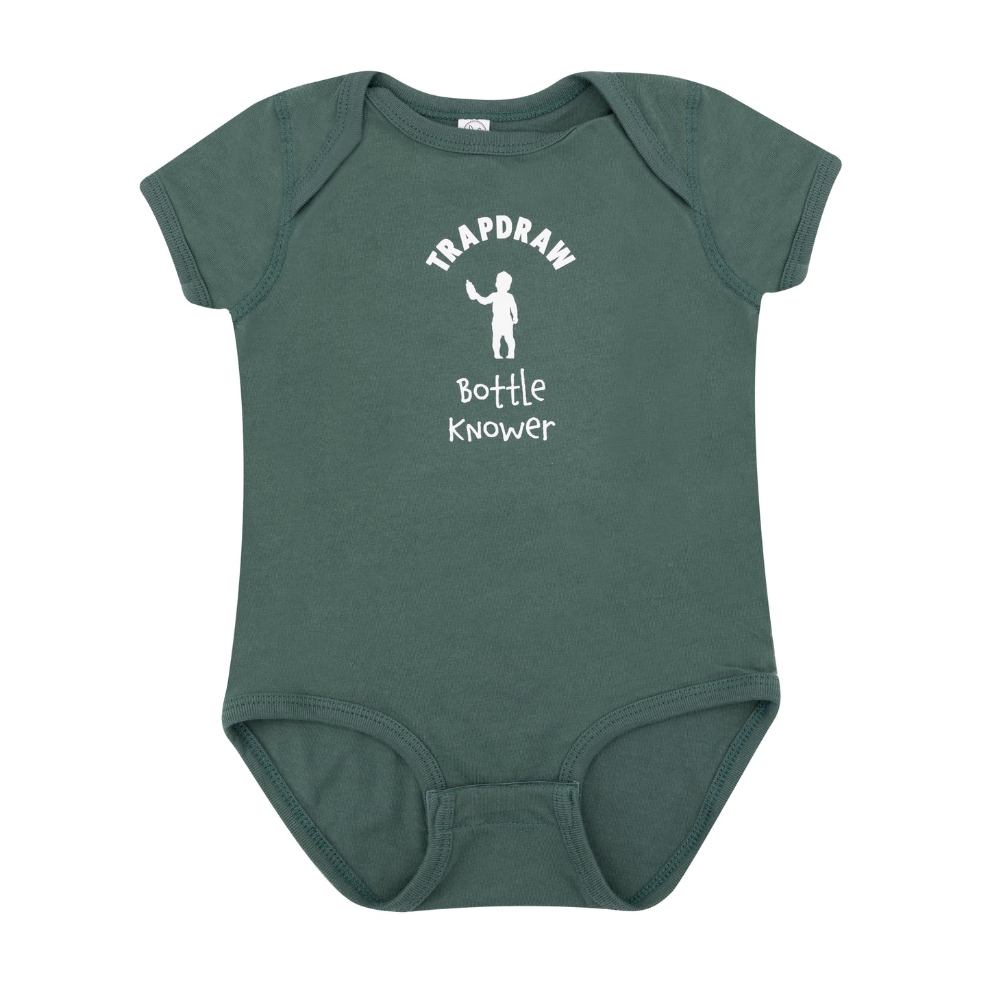 TrapDraw "Bottle Knower"  Onesie | Basil Green