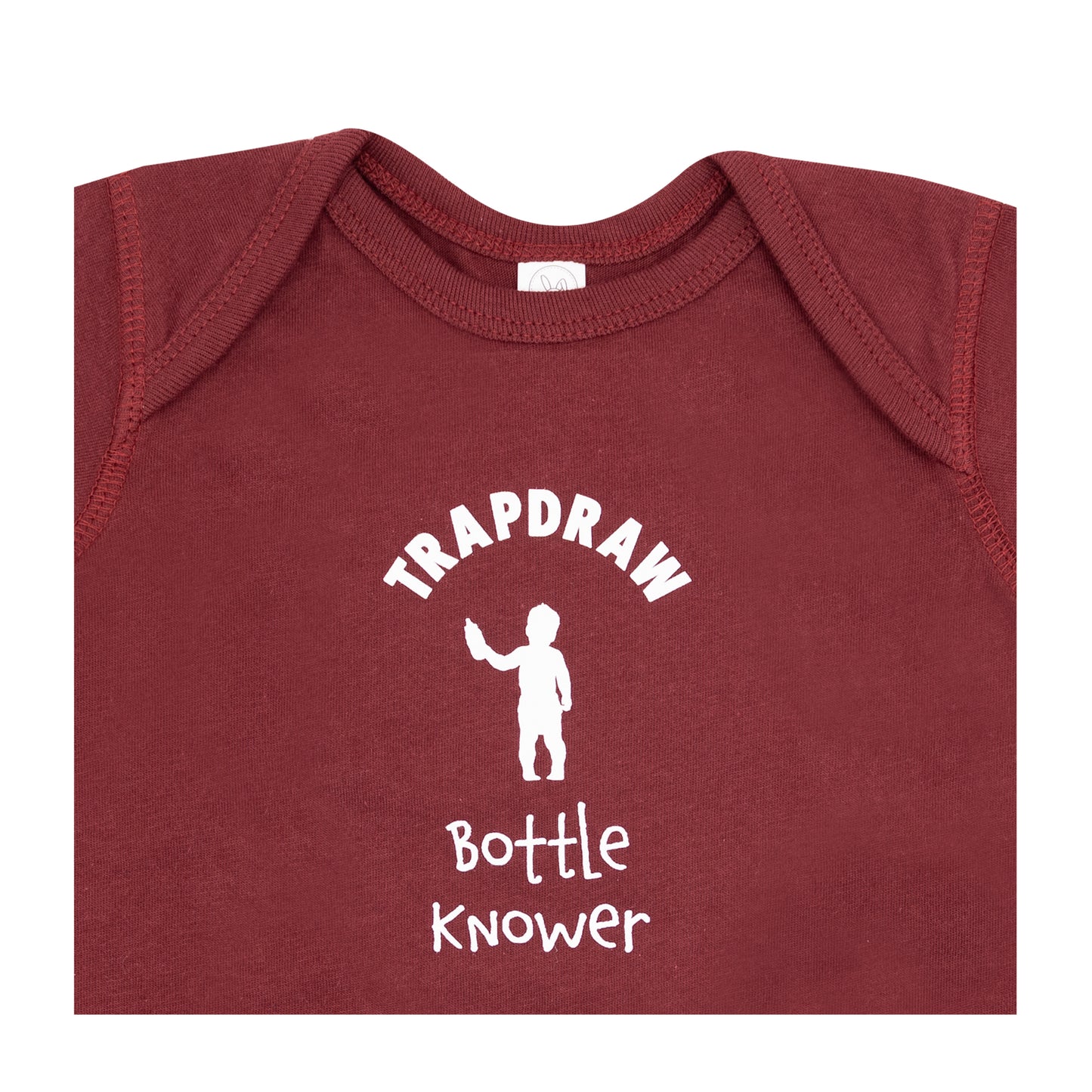 Trapdraw "Bottle Knower"  Onesie | Maroon