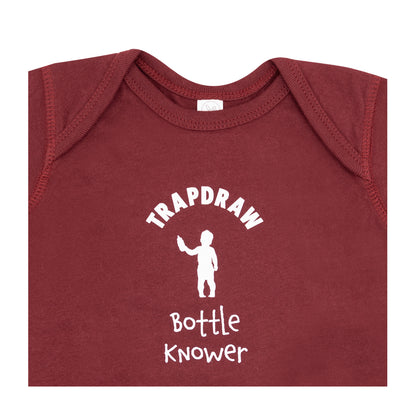 Trapdraw "Bottle Knower"  Onesie | Maroon