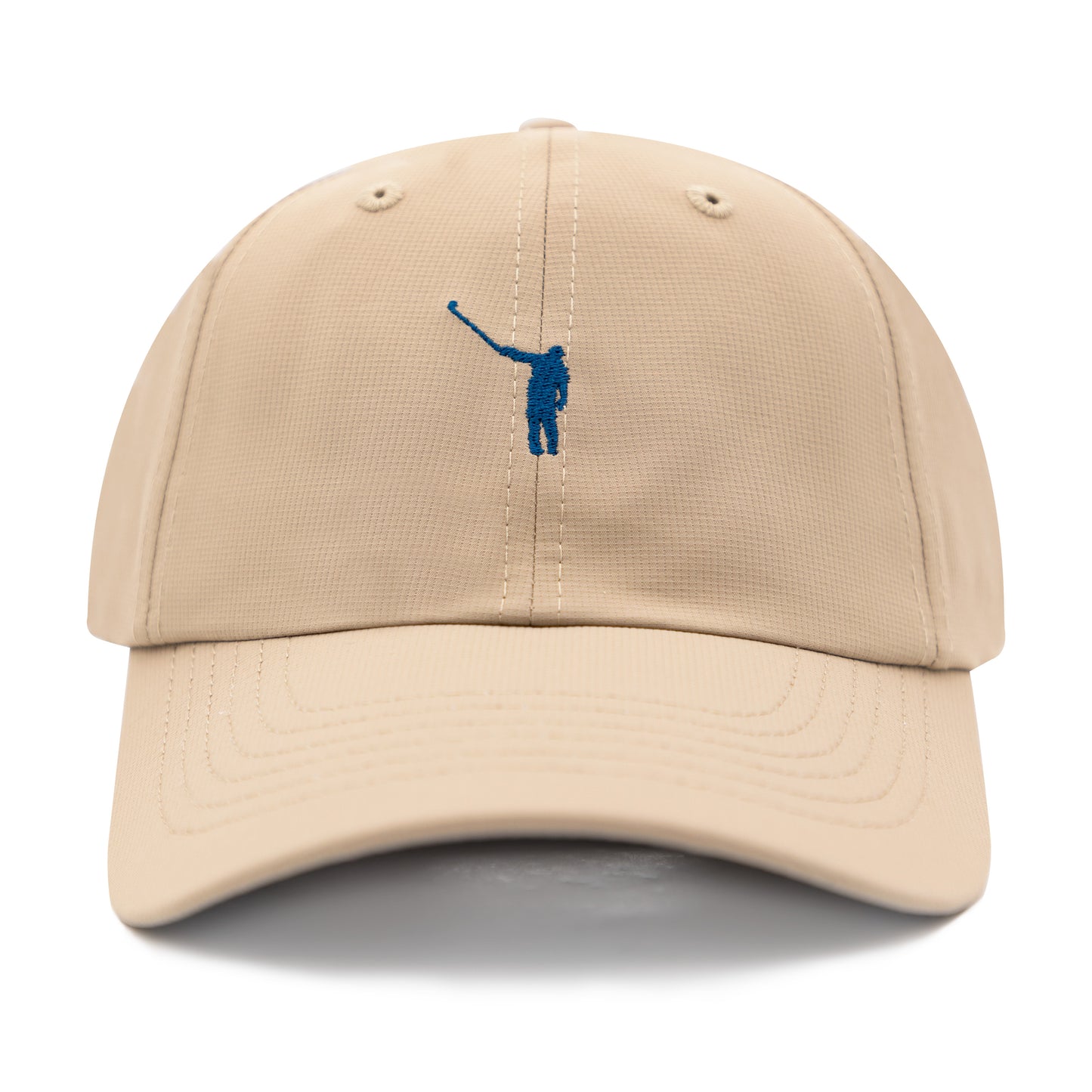 The No Laying Up XL Performance Hat | Khaki w/ Teal Wayward Drive