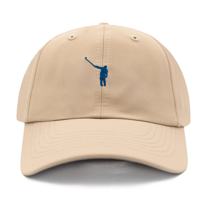 The No Laying Up XL Performance Hat | Khaki w/ Teal Wayward Drive