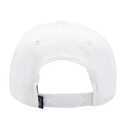 No Laying Up Modern Script Rope Hat | White w/ Dark Green Rope