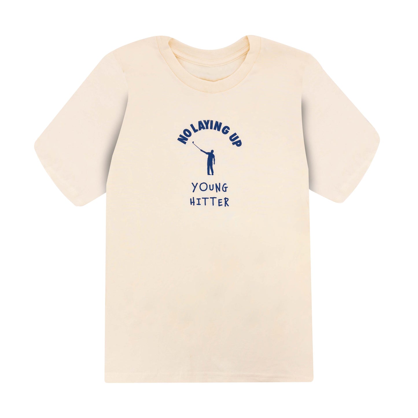 No Laying Up Young Hitter Youth T-Shirt | Natural w/ Navy