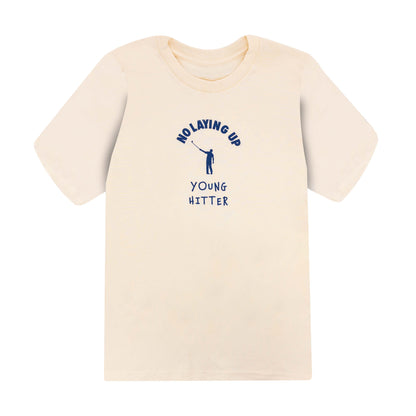 No Laying Up Young Hitter Youth T-Shirt | Natural w/ Navy