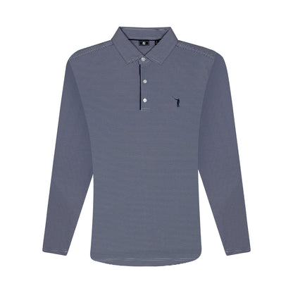 NLU x FJ Long Sleeve Sun Protection Polo | Navy & White