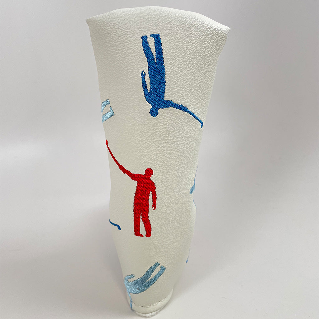 NLU Dancing Waywards Blade Putter Cover | White w/ Blues and Red