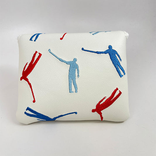 NLU Dancing Waywards Mallet Putter Cover | White w/ Blues and Red