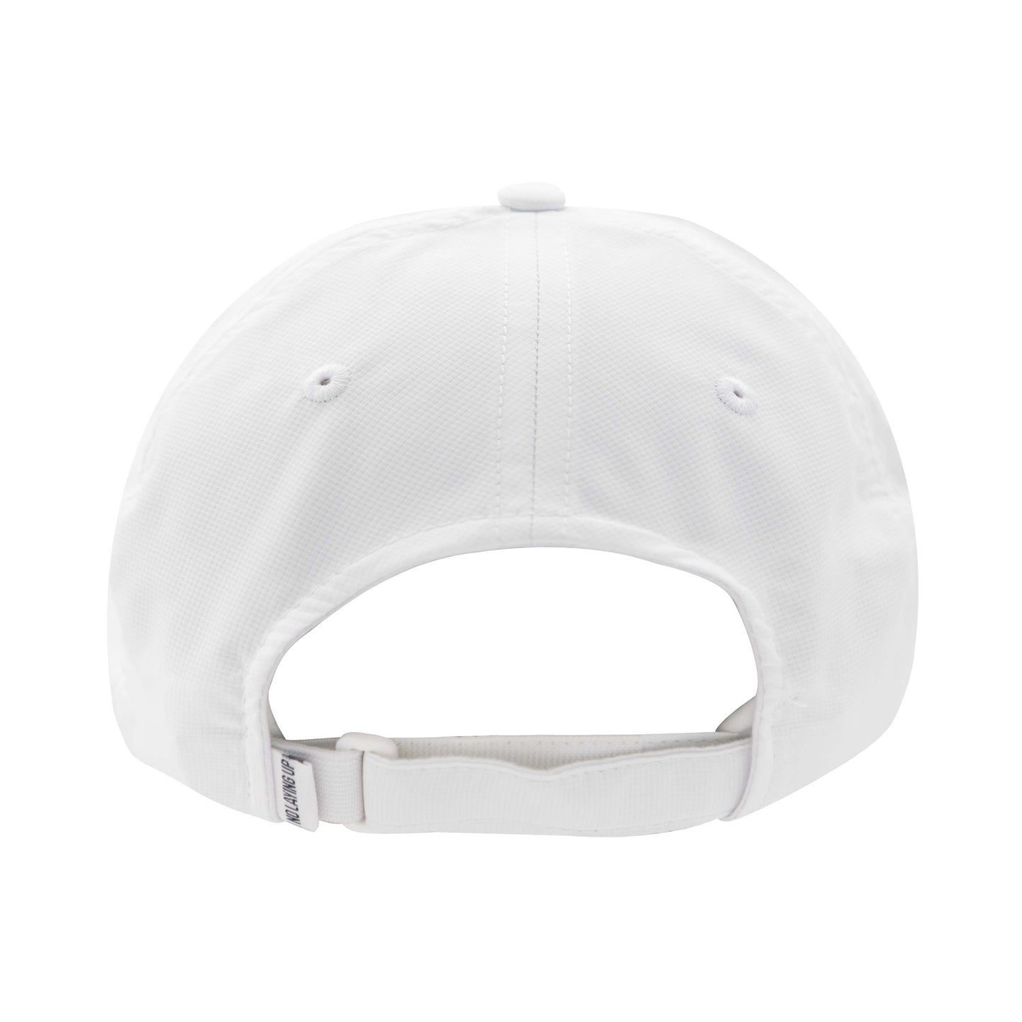 No Laying Up Custom Performance Hat | White w/ Navy Wayward Drive Logo