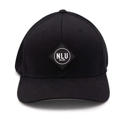 No Laying Up XXL Patch Hat | Black FlexFit with Black and White Origin PVC Patch