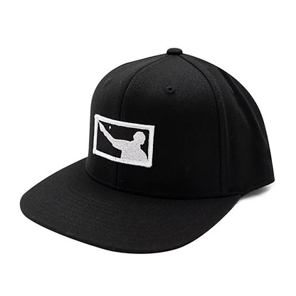 NLU "Hitter Blanco" Patch Hat | Black and White on Black Snapback Flexfit