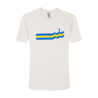 No Laying Up Retro Wave T-Shirt (Swede edition) | Parchment