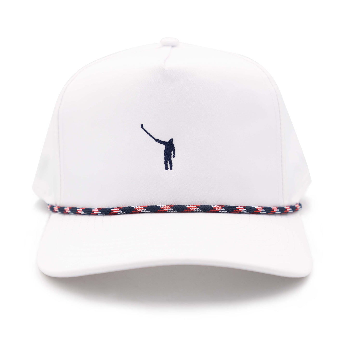 No Laying Up Wayward Rope Hat | White with Navy/Red Rope