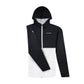 NLU Full Zip Windrunner Jacket | Black print and White
