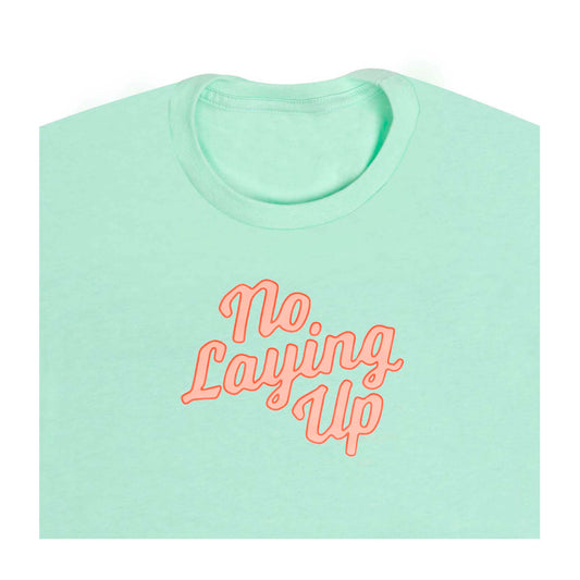NLU Retro Wordmark T-shirt | Azalea Pinks on Mint