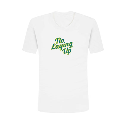 NLU Retro Wordmark T-shirt | Green & Yellow on White