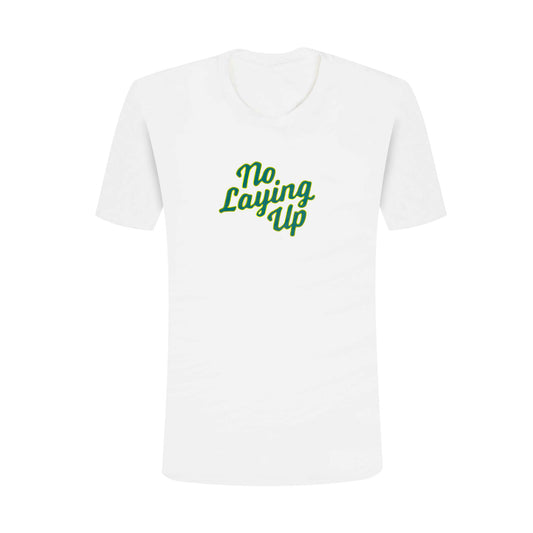 NLU Retro Wordmark T-shirt | Green & Yellow on White