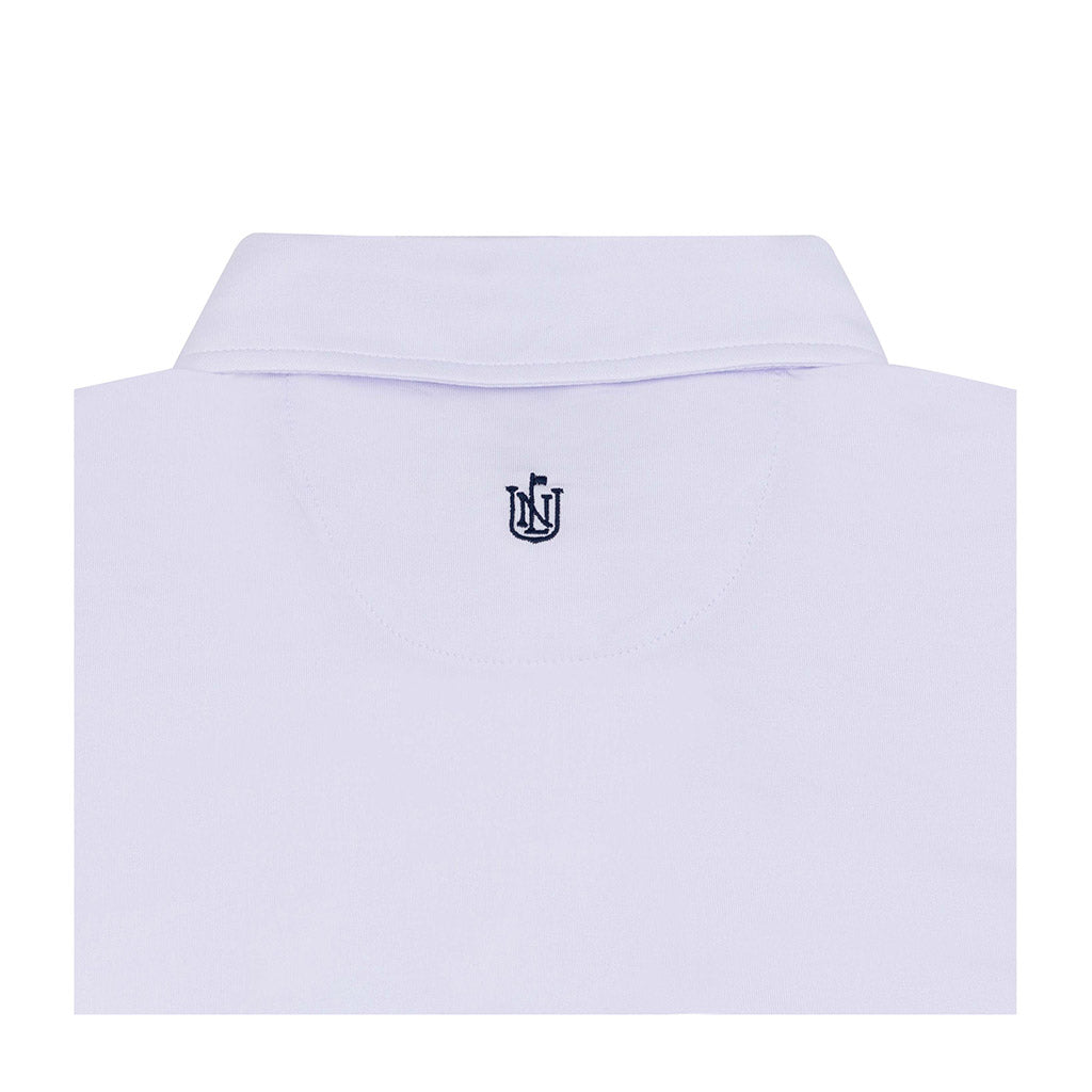 NLU Performance Polo | White w/ Navy Logo