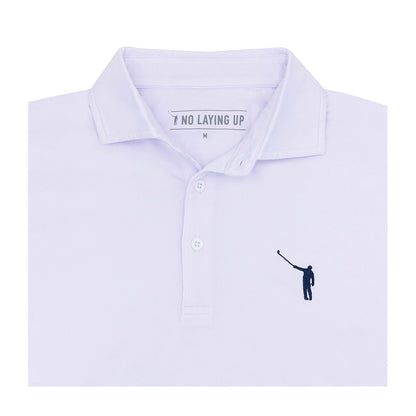 NLU Performance Polo | White w/ Navy Logo